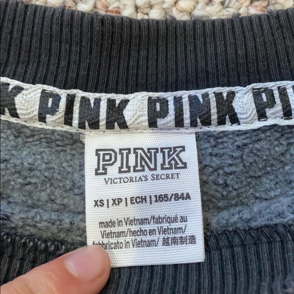 Charcoal grey Victoria Secret Pink crewneck! - Picture 3 of 3